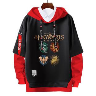 霍格沃茨之遗霍格沃兹遗产游戏周边假两件连帽卫衣服男女学生外套