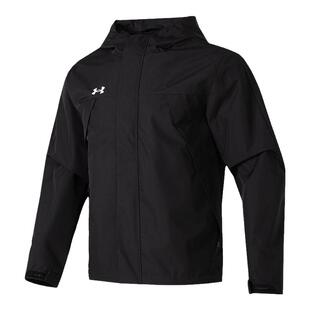 安德玛UA外套男装2023秋季新款运动户外休闲连帽跑步夹克23600401