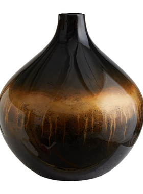 新中式氛围感手绘花器烛台花器