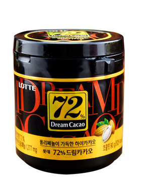 韩国进口乐天72%纯黑巧克力82%