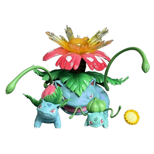 新品升级全涂装妙蛙种子妙蛙草妙蛙花进化组手办动漫模型潮玩摆件