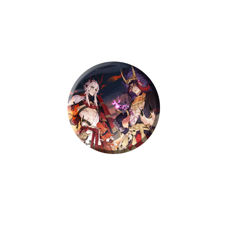 【幕醒森林】阴阳师色纸吧唧钥匙扣挂件 酒吞童子 茨木童子 酒茨