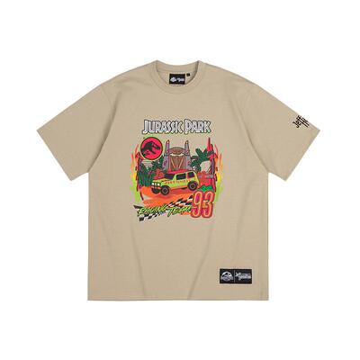 侏罗纪公园联名系列印花短袖T恤