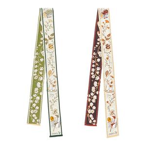 XINUO 浪漫乐章 桑蚕真丝丝巾小长条丝带绑包发带腰带女秋季