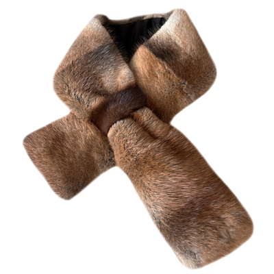 青根貂单面皮草围巾保暖冬季新款