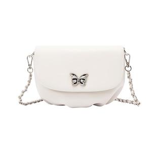 森马包包饺子包女2024新款时尚蝴蝶单肩包精致小巧褶皱斜挎包女包