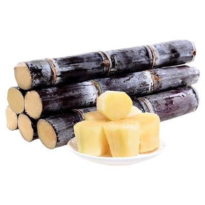 广西黑皮甘蔗新鲜脆甜水果9斤应当季特产现砍整根甜整箱包邮5斤