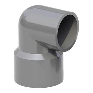 UPVC给水管变径弯头20灰色异径大转小90度接头配件25 32 40 50 63
