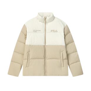 FILA斐乐男羽绒服情侣款冬季舒适宽松休闲简约立领保暖女运动外套