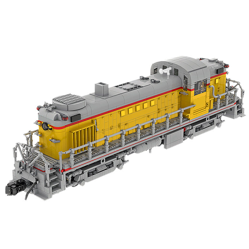 美国铁路Alco RS11型内燃火车创意小颗粒拼装积木儿童玩具模型