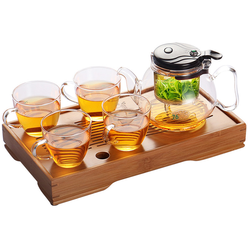 台湾简约家用整套透明茶器飘逸杯
