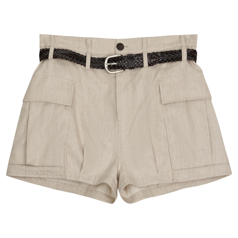 [3期免息]AVVENN 立体工装口袋高腰花苞短裤 AK31306676