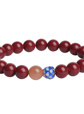 天然原矿朱砂本命年手串男女礼物