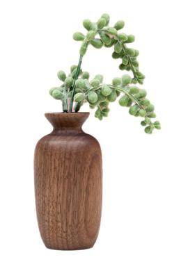 黑胡桃木实木花瓶摆件