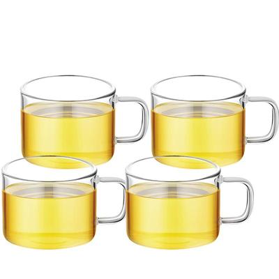 耐高温泡茶杯家用4个套装玻璃杯