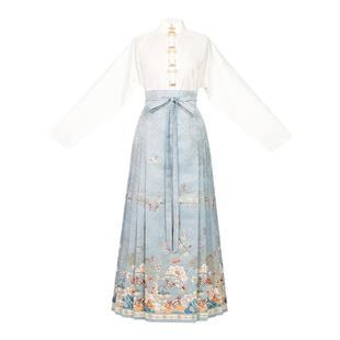 【重回汉唐幻蝶密境】竖领对襟衫日常收腰新国风马面裙套装汉服女