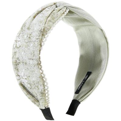 兰诺绿色印花宽边发箍头饰女款2026新款高级感洋气时尚高颅顶头箍