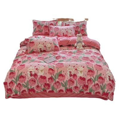 全棉加绒被套单件一棉一绒保暖