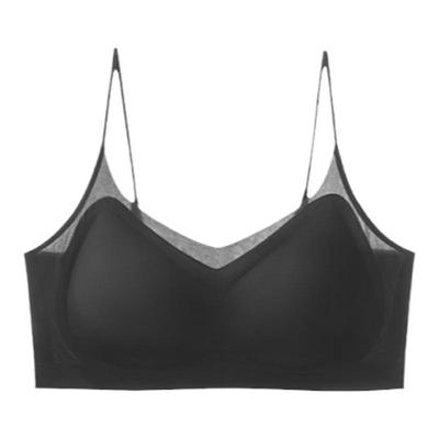 女士内衣2025新款夏季薄款大胸显小胸聚拢运动背心无痕美背文胸女
