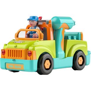 汇乐电钻螺丝钉工程车儿童拧螺丝刀宝宝动手玩具工具卡车益智男孩