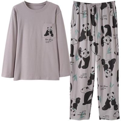 男士纯棉大码家居服套装宽松