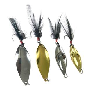 龙森蝮蛇路亚饵亮片远投羽毛三本钩假饵翘嘴鲈鱼必杀钓鱼饵