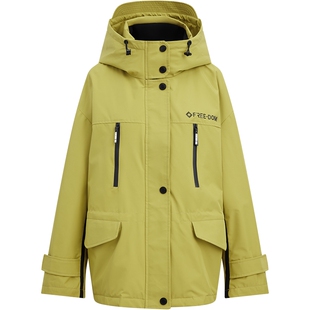 【鹅绒】绿色羽绒服女冬季短款连帽外套kbne秋冬新款保暖防风女装