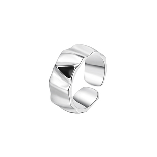 BAR CODE 不规则黑色三角素圈戒指男女ins小众简约时尚高级感尾戒