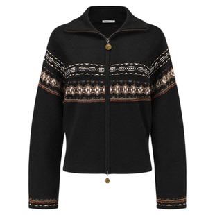 DEEPMOSS 设计师品牌 25秋冬新品 费尔岛提花羊毛混纺外套/上衣