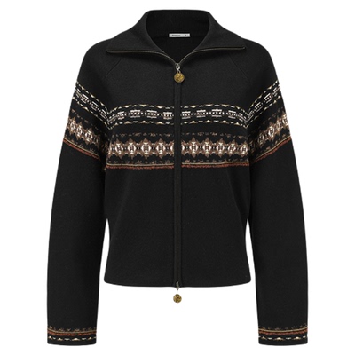 DEEPMOSS费尔岛提花羊毛混纺外套