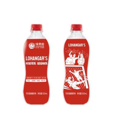 LOHANGAR贵州村超可乐国产罗汉果无糖碳酸饮料500mlx12瓶整箱汽水