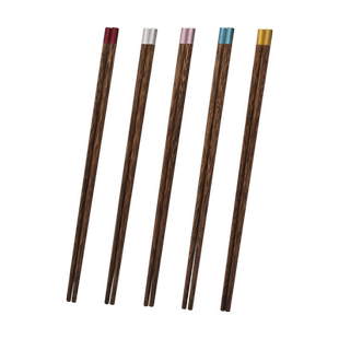 岛奇筷子家用一人一筷鸡翅木高档2024新款高颜值家庭分餐实木筷子