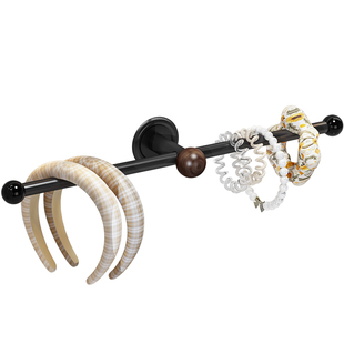 发箍收纳神器发饰挂钩上墙卫生间抓夹头绳皮筋首饰卡夹杆发圈收纳