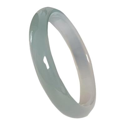 天然半山半水冰种玛瑙玉髓手镯