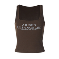 字母印花dulzura吊带背心短款