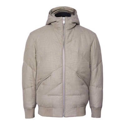 绵羊毛苎麻混纺加厚鹅绒羽绒服