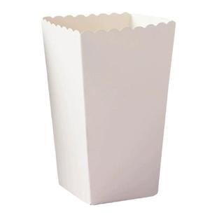 黑白色爆米花纸盒子一次性折叠纸桶白卡纸食品级薯条鸡米花包装盒