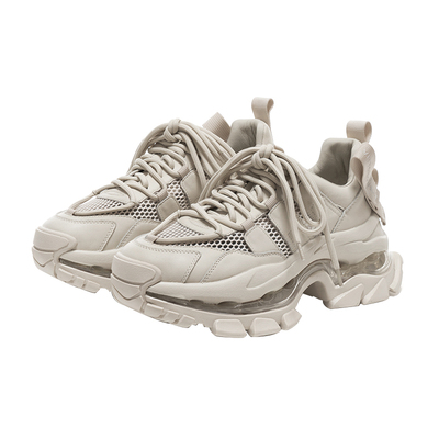 刘亦菲孟佳同款VITTORIO VENTURA薇薇燃牛皮网面气垫厚底老爹鞋