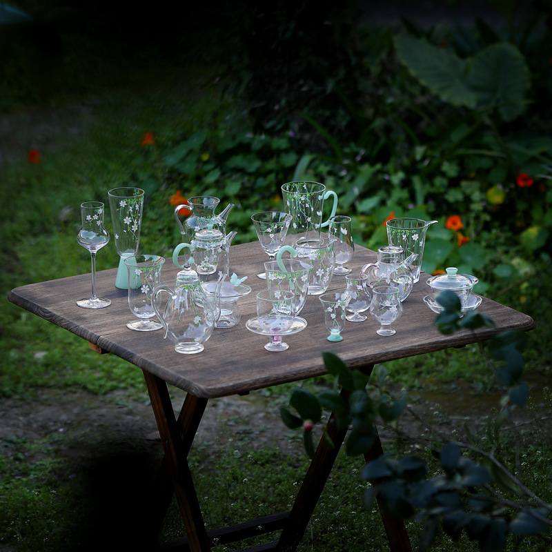 花朝高硼硅玻璃品鉴杯杯器公道茶具泡二茶艺盖碗绿茶才茶壶功夫