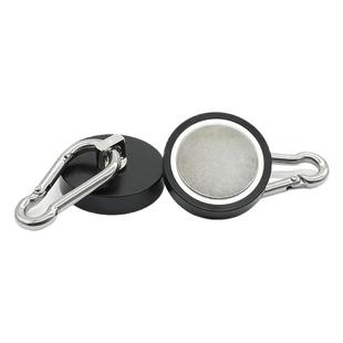 黑色磁铁强磁挂钩磁性挂钩吸铁石锅磁扣强力磁吸挂钩登山扣可旋转