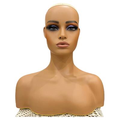 PVC欧美假发头模双肩女模特头人偶橱窗饰品帽子展示道具mannequin