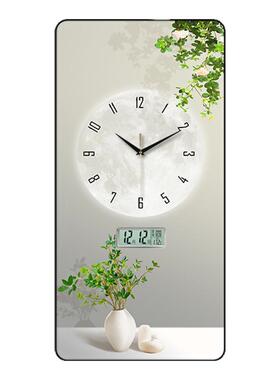 简约绿植万年历玄关装饰挂钟