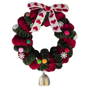 扭扭棒圣诞花环挂件儿童手工diy材料包玩具圣诞节礼物装饰小配件