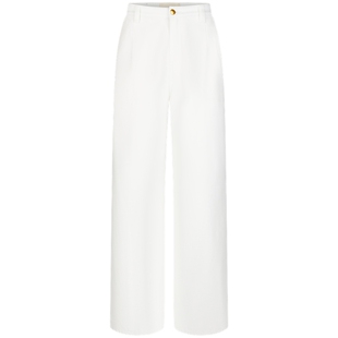 PORTSPURE女装夏季简约质感舒适白色直筒休闲牛仔裤RT7P204LZC004