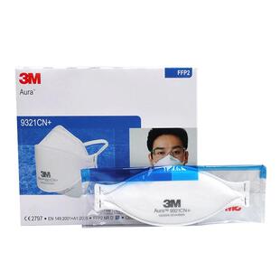 3M口罩KN95防护防沙尘防雾霾透气FFP2认证FFP3头戴式9321CN+PSD