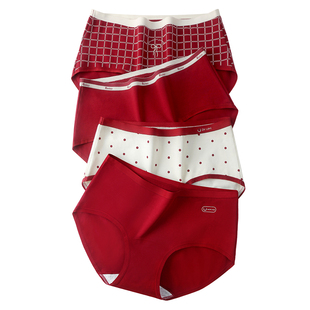 有内红色内裤本命年女纯棉抗菌裆全棉裆少女生新款马年结婚礼盒