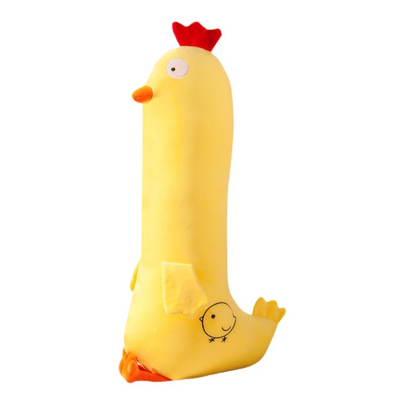 卡通小鸡抱枕女生睡觉夹腿枕头男生款侧睡靠垫卧室床上长条枕可爱