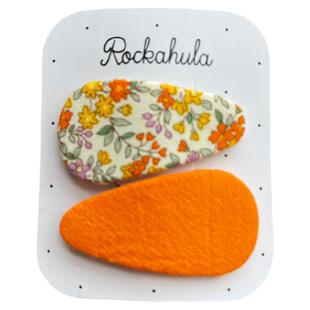 新款英伦原单儿童发夹碎花纯色胖水滴形粉色紫橘色公主春夏发卡