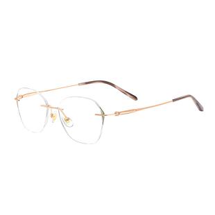 【新品】纯钛梦幻无框古登堡高端装饰近似眼镜架防蓝光男女珐琅彩