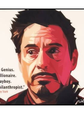 小罗伯特唐尼TonyStark挂画